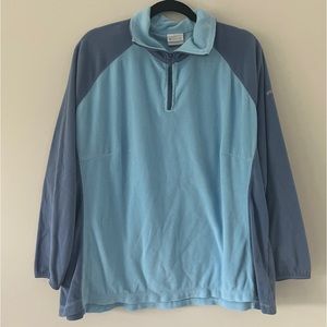 Columbia Blue Quarter Zip Fleece Long Sleeve